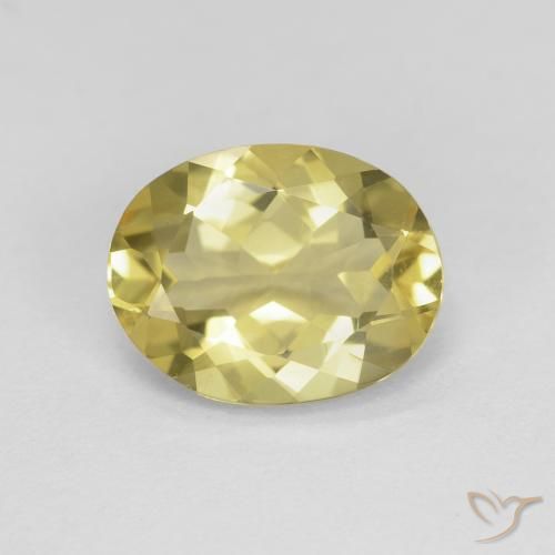 2.04ct Natürlicher Bräunliches Gelb Beryll, Oval, VVS