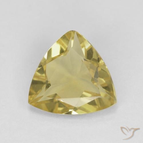 1.18ct Natürlicher Mittelgelb Beryll, Trillion, VS