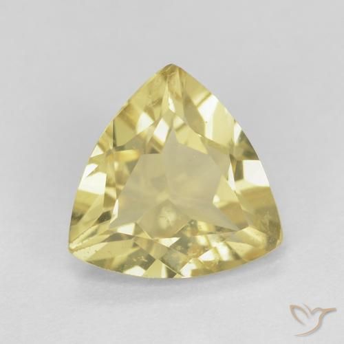 1.39ct Natürlicher Warmes Gelb Beryll, Trillion, VS