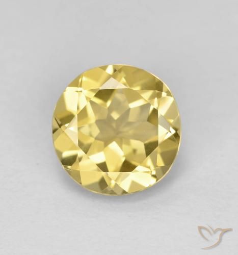 1.92ct Natürlicher Sehr helles Dijongelb Beryll, Runden, VVS