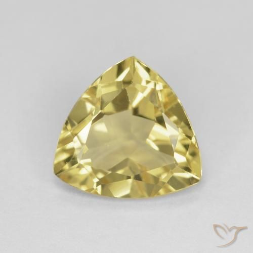 1.77ct Natürlicher Mittelgelb Beryll, Trillion, VVS