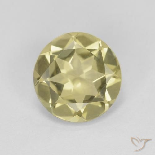 1.70ct Natürlicher Mittelgelb Beryll, Runden, VVS