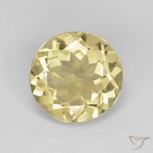 2.37ct Natürlicher Sehr helles Dijongelb Beryll, Runden, VVS