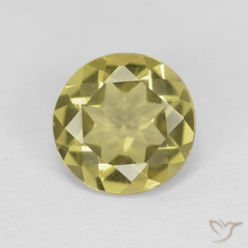 1.19ct Natürlicher Mittelgelb Beryll, Runden, VVS