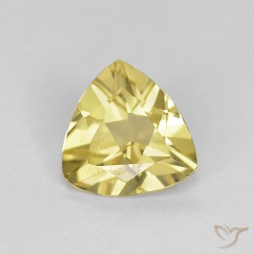 0.98ct Natürlicher Erdiges Gelb Beryll, Trillion, VS