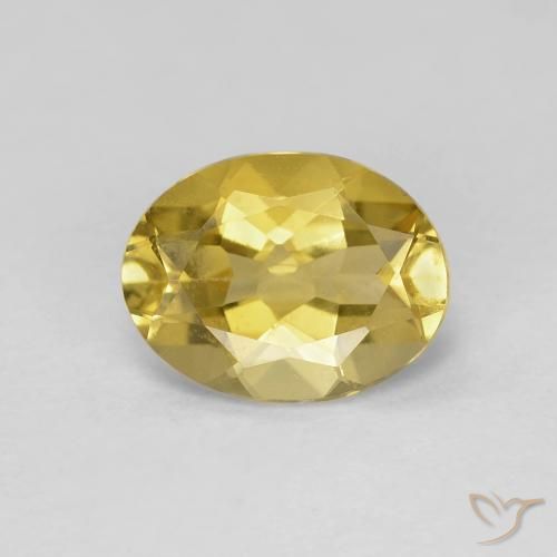 1.74ct Natürlicher Dijon Gelb Beryll, Oval, VS