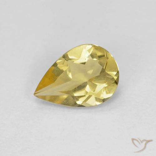 0.52ct Natürlicher Dijon Gelb Beryll, Birnenform, VS