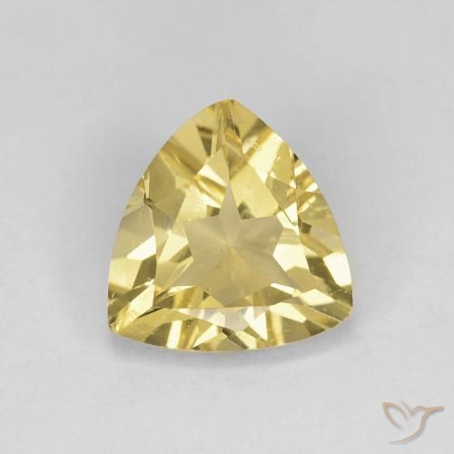 1.37ct Natürlicher Warmes Gelb Beryll, Trillion, VS