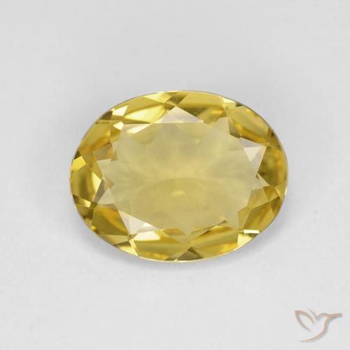 2.47ct Natürlicher Dijon Gelb Beryll, Oval, VVS