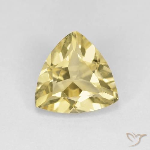 1.34ct Natürlicher Warmes Gelb Beryll, Trillion, VS