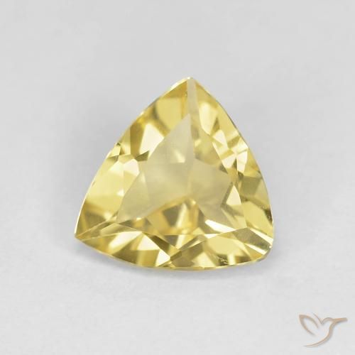 1.19ct Natürlicher hellgelb Beryll, Trillion, VS
