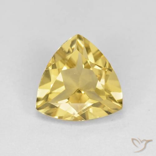 1.50ct Natürlicher hellgelb Beryll, Trillion, VS