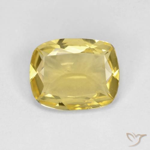 1.49ct Natürlicher hellgelb Beryll, Kissen, VVS