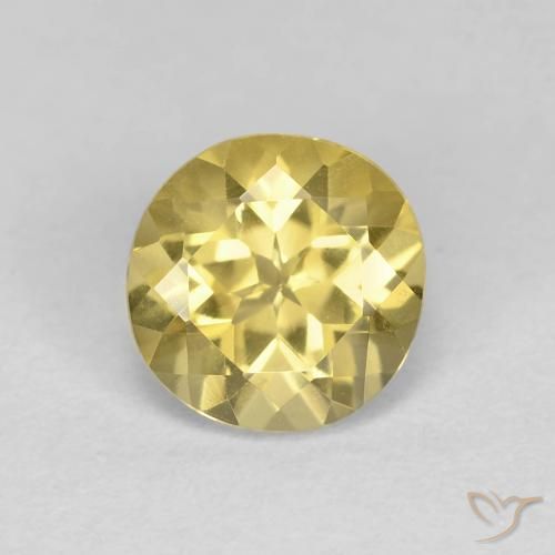1.31ct Natürlicher Helles Gold-Gelb Beryll, Runden, VVS