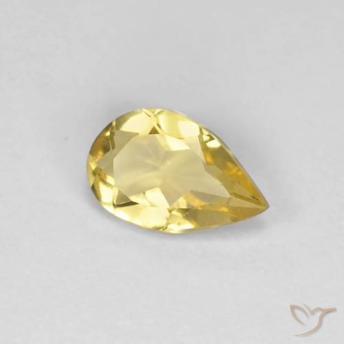 9,17 ctw natürlicher Hell Gold Beryll, Birnenform, VVS