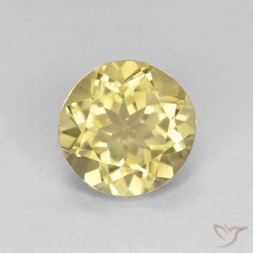 1.46ct Natürlicher Helles Gold-Gelb Beryll, Runden, VVS
