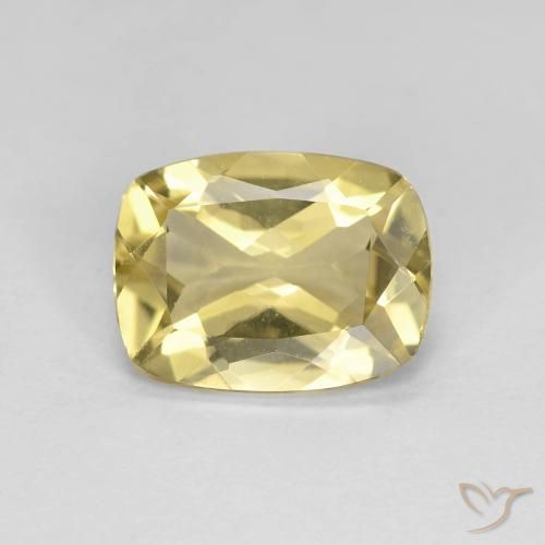 1.59ct Natürlicher Sehr helles Dijongelb Beryll, Kissen, VVS