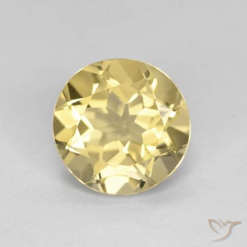 1.93ct Natürlicher Hell Gold Beryll, Runden, VVS