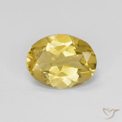 1.54ct Natürlicher Erdiges Gelb Beryll, Oval, VS