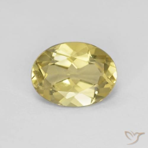 1.33ct Natürlicher Helles Gold-Gelb Beryll, Oval, VS