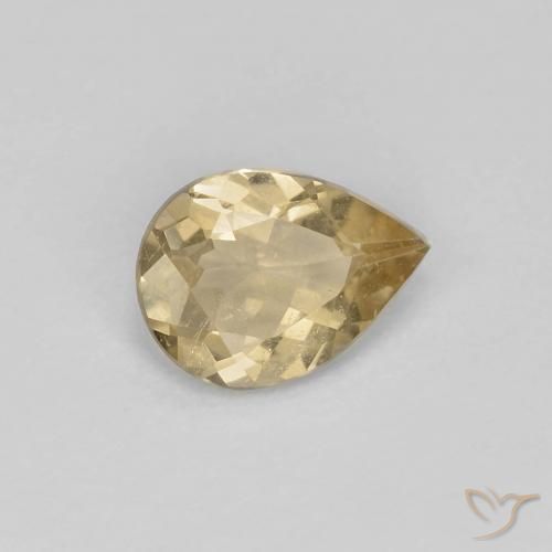 0.54ct Natürlicher Golden Beryll, Birnenform, VS