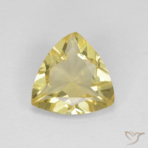 1.20ct Natürlicher hellgelb Beryll, Trillion, VVS-VS