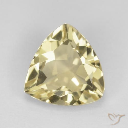 1.87ct Natürlicher Mittelgelb Beryll, Trillion, VVS-VS