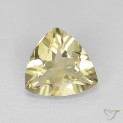 1.31ct Natürlicher grünlich-gelb Beryll, Trillion, VVS-VS