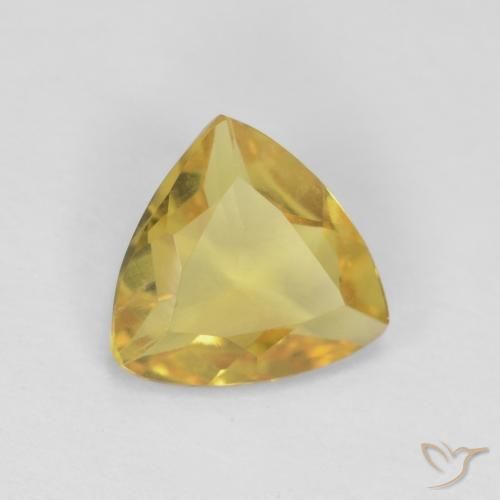 0.85ct Natürlicher Königsgelb Beryll, Trillion, VVS-VS