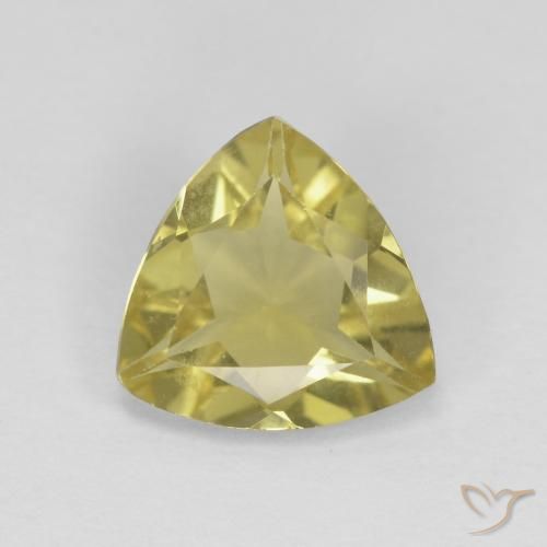 1.25ct Natürlicher Mittelgelb Beryll, Trillion, VVS-VS