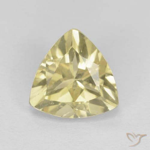 1.62ct Natürlicher Medium Light-Yellow Beryll, Trillion, VVS-VS
