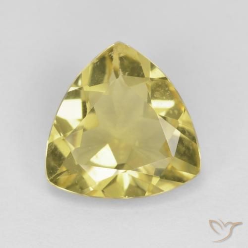1.73ct Natürlicher Hell Gold Beryll, Trillion, VVS-VS