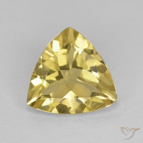 1.86ct Natürlicher Helles Gold-Gelb Beryll, Trillion, VVS