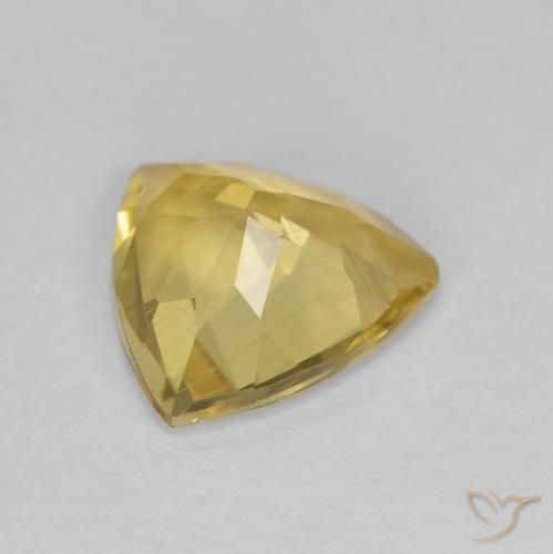9,17 ctw natürlicher Helles Gold-Gelb Beryll, Trillion, VVS