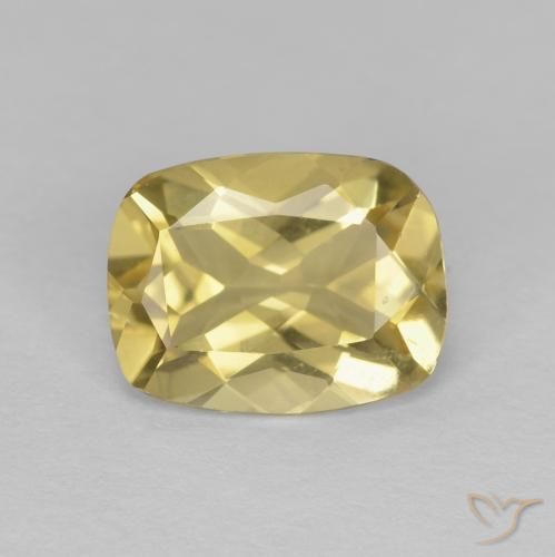 1.60ct Natürlicher Helles Gold-Gelb Beryll, Kissen, VVS
