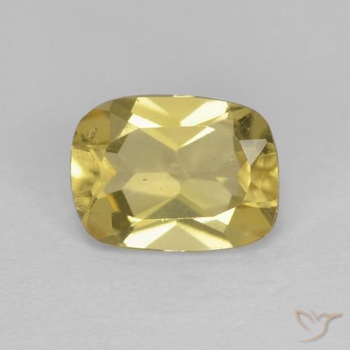 1.30ct Natürlicher Helles Gold-Gelb Beryll, Kissen, VVS, Photo A