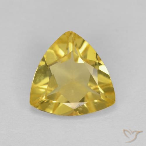 1.18ct Natürlicher Mittelgelb Beryll, Trillion, VVS