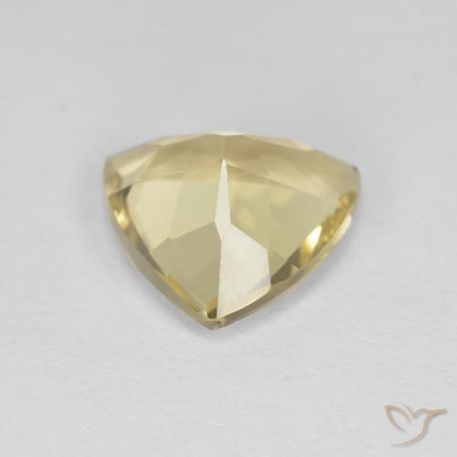 9,17 ctw natürlicher Blasses Gelb Beryll, Trillion, VVS