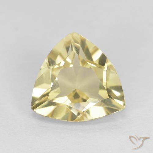 1.45ct Natürlicher Sehr helles Dijongelb Beryll, Trillion, VVS