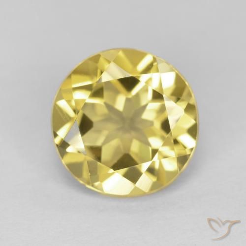1.78ct Natürlicher Bräunliches Gelb Beryll, Runden, VVS-VS