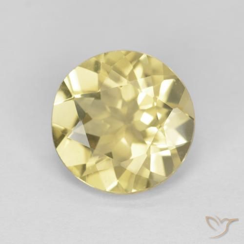 1.98ct Natürlicher Helles Erdgelb Beryll, Runden, VVS-VS
