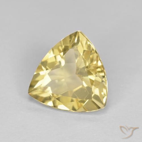9,17 ctw natürlicher Blasses Gelb Beryll, Trillion, VVS