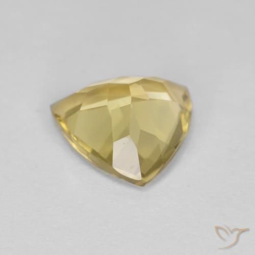 9,17 ctw natürlicher Blasses Gelb Beryll, Trillion, VVS