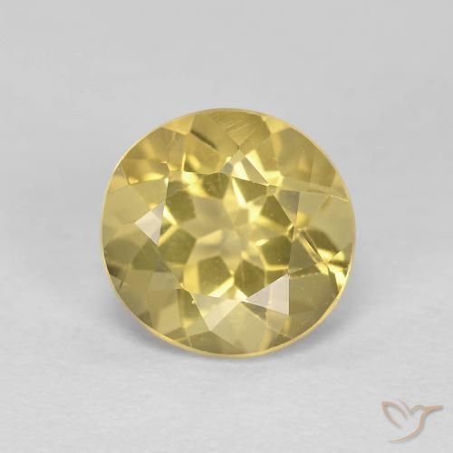 1.93ct Natürlicher Sattes Gelb Beryll, Runden, VS