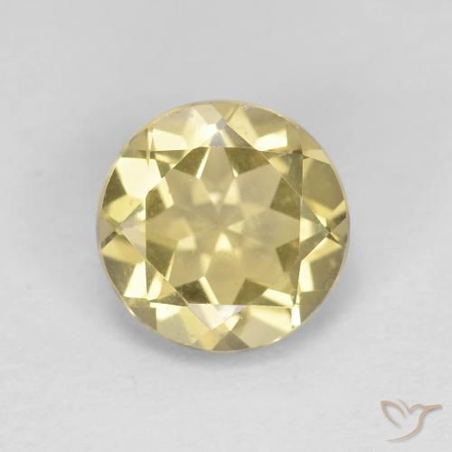 1.74ct Natürlicher Erdiges Gelb Beryll, Runden, VS