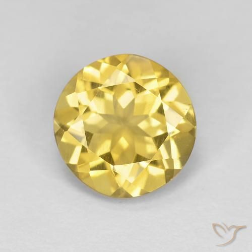 1.59ct Natürlicher Honiggelb Beryll, Runden, VS