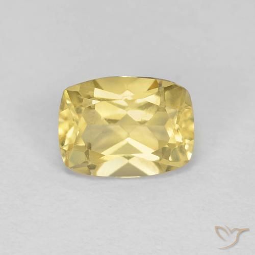 0.90ct Natürlicher Helles Erdgelb Beryll, Kissen, VS