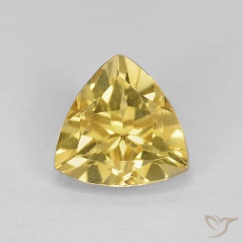 1.59ct Natürlicher hellgelb Beryll, Trillion, VS