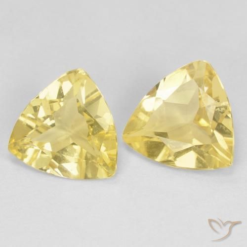 2.31 ct natürliche Erdiges Gelb Beryll-Edelsteine, Trillion, VVS