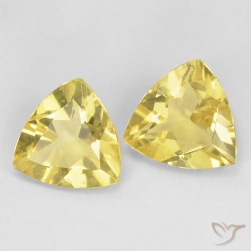 2.62 ct natürliche Blasses Gelb Beryll-Edelsteine, Trillion, VVS